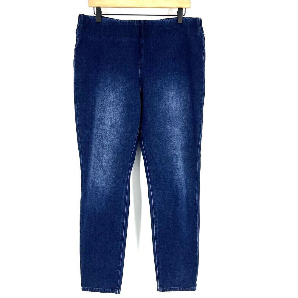 Soft Surroundings Jeans Size Large Women Blue Ultimate High Rise Skinny Pull On